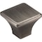 Jeffrey Alexander 1-1/4" Overall Length Brushed Pewter Square Marlo Cabinet Knob 972L-BNBDL - alternate 1